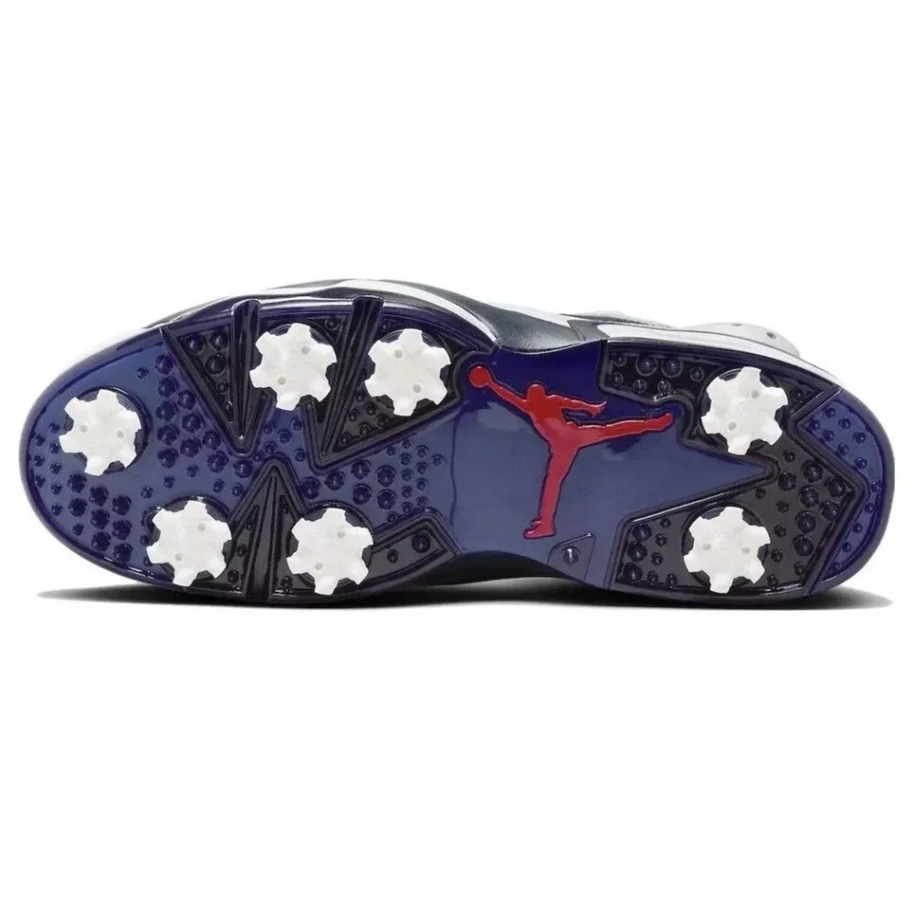 Men Size 5 Nike Air Jordan Retro 6 Golf Shoes White/Midnight Navy DV1376-101 NEW